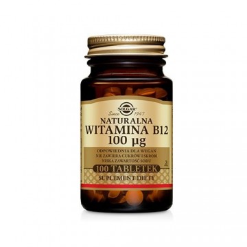 Witamina B12 100mcg (Naturalna) - 100vtabs. PL Natural Vitamin B12 - 2