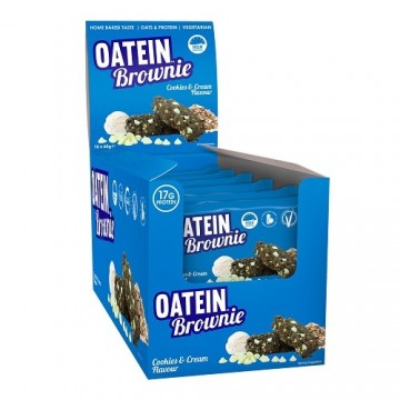 Baton Proteinowy Oatein Brownie - box 15 x 60g - Cookies & Cream ( Set 10 + 1 free ) - 2