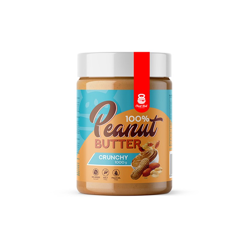Peanut Butter 100% - 1000g - Crunchy x 1 pcs ( Peanut Butter Masło Orzechowe )