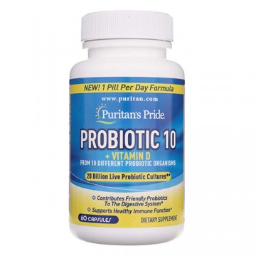 Probiotic 10 + Vitamin D - 60caps. - 2