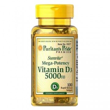 Vitamin D3 5000 IU - 100softgels. - 2