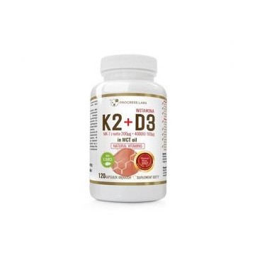 Vitamin K2Mk-7 200mcg+D3 4000IU IN MCT 120caps.