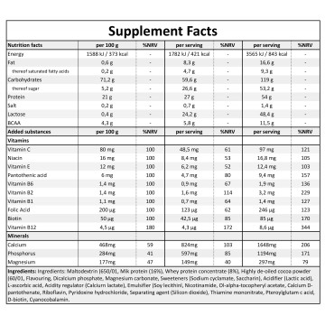 Power Weight Gainer - 1500g - Vanilla - 2