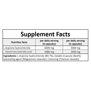 L-Arginine 1500 - 120caps. - 2