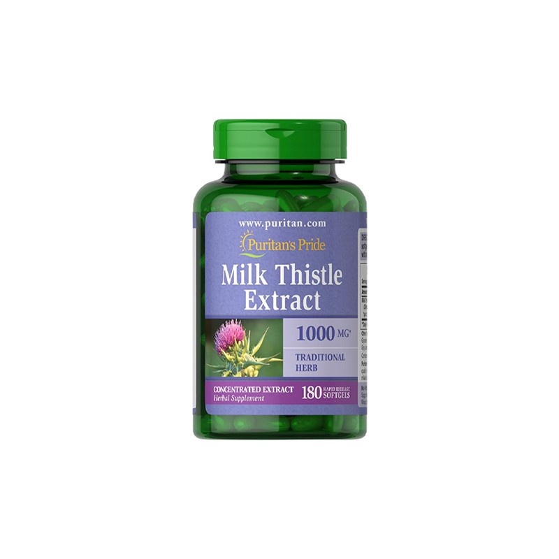 Milk Thistle 4:1 Extract 1000mg - 180softgels.