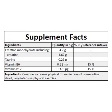 Creatine Monohydrate 200 Mesh - 250g - Natural x12 - 2