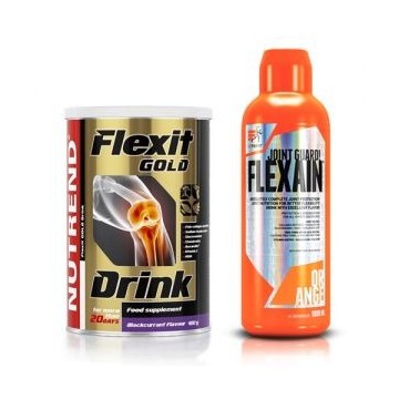 Flexit Drink Gold - 400g - Blackcurrant + Flexain - 1000ml - Cherry
