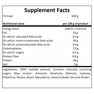 Peanut Butter 100% - Smooth - 12x500g - 2