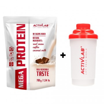 Mega Protein - 700g - Chocolate + Losowy Shaker Activlab - 600ml - 2