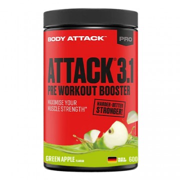 Attack 3.1 Pre Workout Booster - 600g -Green Apple - 2