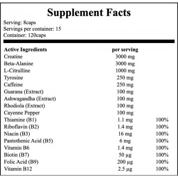 Machine Man Pre Workout - 120caps - 2