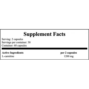 L-Carnitine 600 - 60caps. - 2