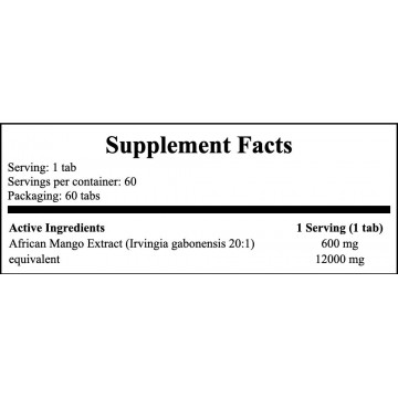 African Mango Forte Original 20:1 6000mg - 60tabs - 2