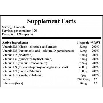 Vitamin B Complex 200% RWS - 120caps - 2