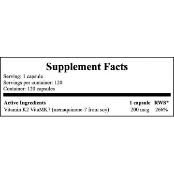 Vitamin K2 Mk-7 Natto 200mcg - 120caps - 2