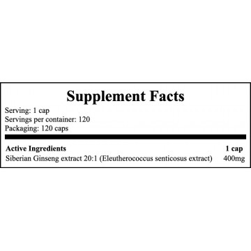 Żeń-Szeń Syberyjski Extract 400mg - 120caps - 2