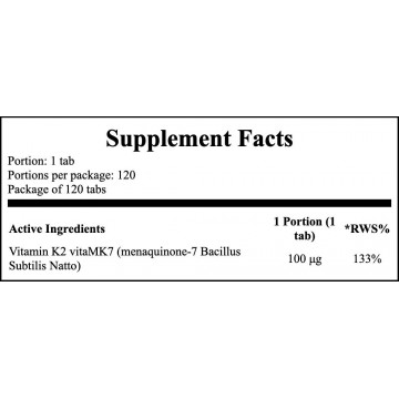 Vitamin K2 MK-7 Natto 100mcg - 120tabs - 2