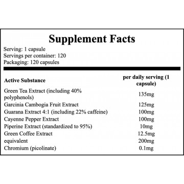 Piperine Original Forte - 120caps. - 2