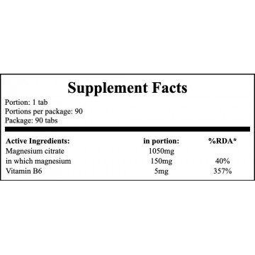 Magnesium+ B6 - 90tabs. - 2