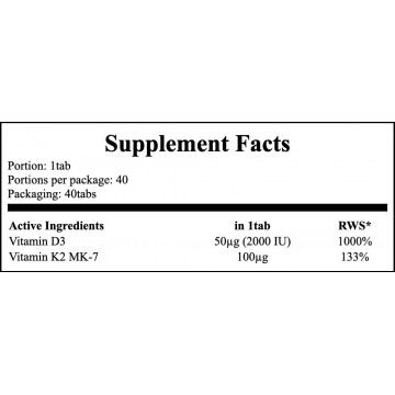 K2 + D3 VitalGold - 40tabs. - 2