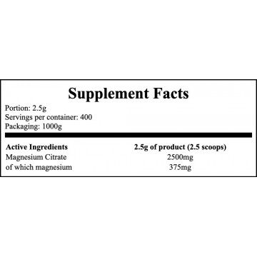 Cytrynian Magnezu - 1000g - 2