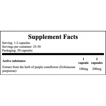 Echinacea 100mg - 50caps. - 2