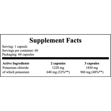 Potas 320mg - 60caps. - 2