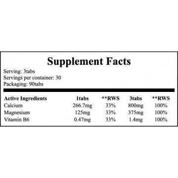 Magn + Calc + VitB6 - 90tabs. - 2