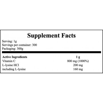 Vit.C + Lysine Powder - 300g - 2