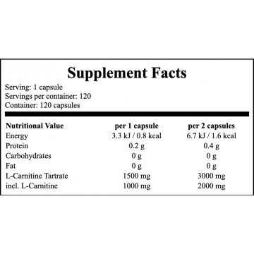 L-Carnitine 1500 Extreme MC - 120caps. - 2