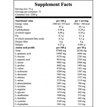 Pure Whey Isolate 95 - 2200g - Vanilla - 2