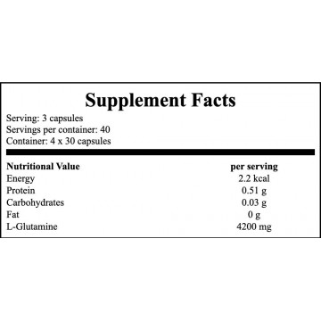 L-Glutamine 1400 MC - 120caps. - 2