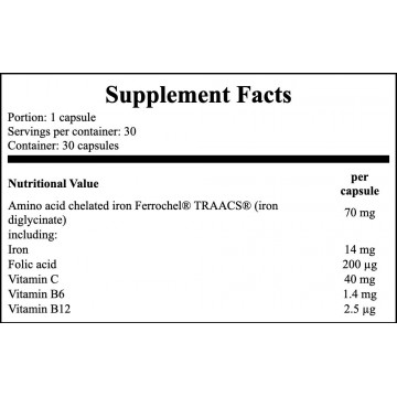 Chela Ferr Bio Complex - 30 caps. (blister) - 2