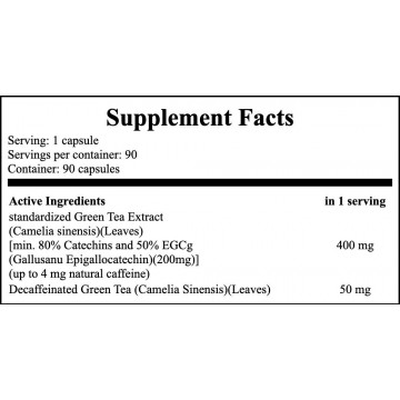 EGCg Green Tea Extract 400mg - 90vcaps - 2