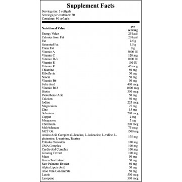 Men’s Extreme Sports Multivitamin - 90sofgels - 2