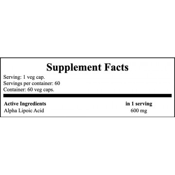 Alpha Lipoic Acid 600mg - 60vegcaps. - 2