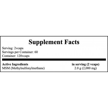 MSM 1000mg - 120 vcaps - 2