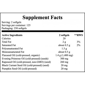 Omega-3-6-9 1000mg - 250softgels - 2