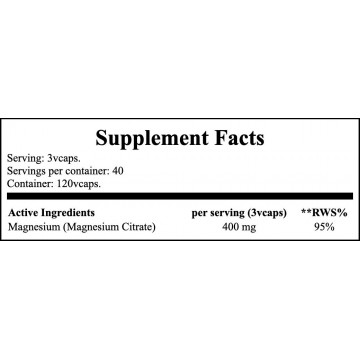 Magnesium Citrate - 120vcaps - 2