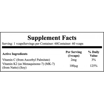 Vitamin K-2 MK7 - 100MCG - 60vcaps - 2