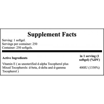 Vitamin E-400 MT - 250softgels - 2