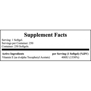 Vitamin E-400 - 250softgels - 2