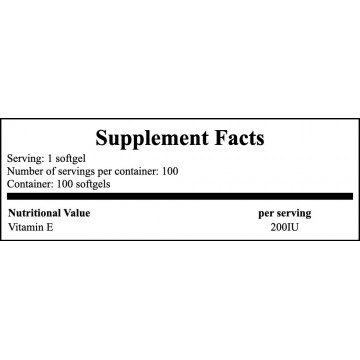 Natural E-200 - 100softgels - 2