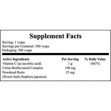 Vitamin C-1000 Boiflavonoids - 500vcaps. - 2