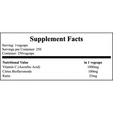 Vitamin C-1000 Boiflavonoids - 250vcaps. - 2