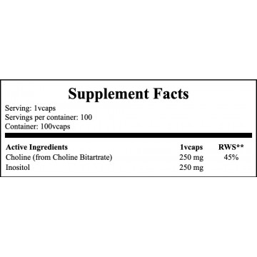 Choline and Inositol - 100vcaps - 2