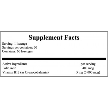 Vitamin B-12 5000mcg - 60lozenges - 2