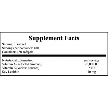 Natural Beta Carotene 25000 IU - 180softgels - 2