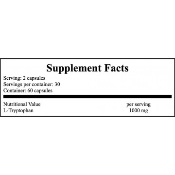 L-Tryptophan 500mg - 60vcaps. - 2