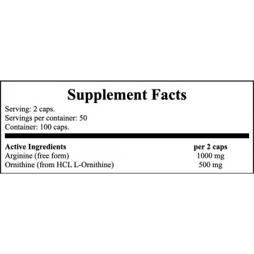 Arginine & Ornithine - 100caps - 2